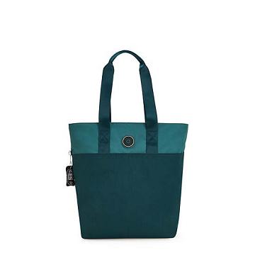 Bolsas Para Portatil Kipling Hanifa 15" Tote Bag Turquesa | MX 1297QM